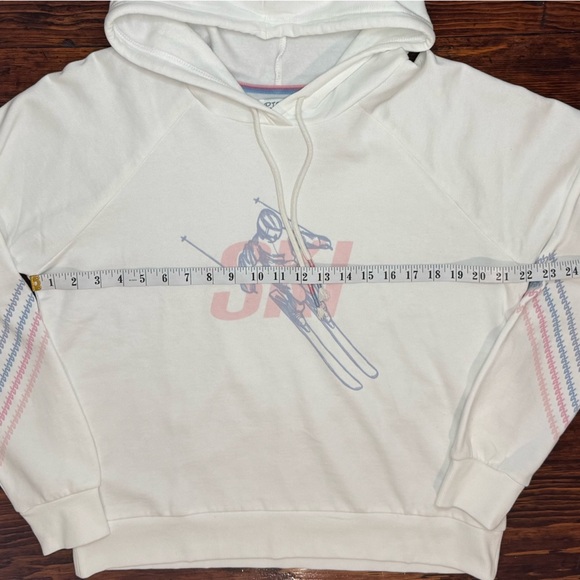 PJ SALVAGE Ski Mountain Bound Hoodie - NWOT - Size L - White - Picture 4 of 8